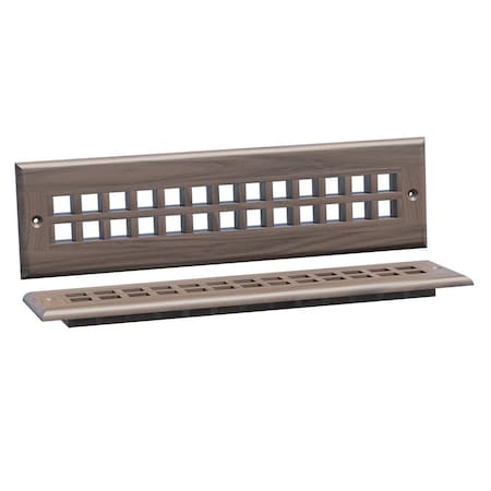 Designs Of Distinction 13.75"W Grate Style Toe Kick Vent - Walnut 01992112WL1